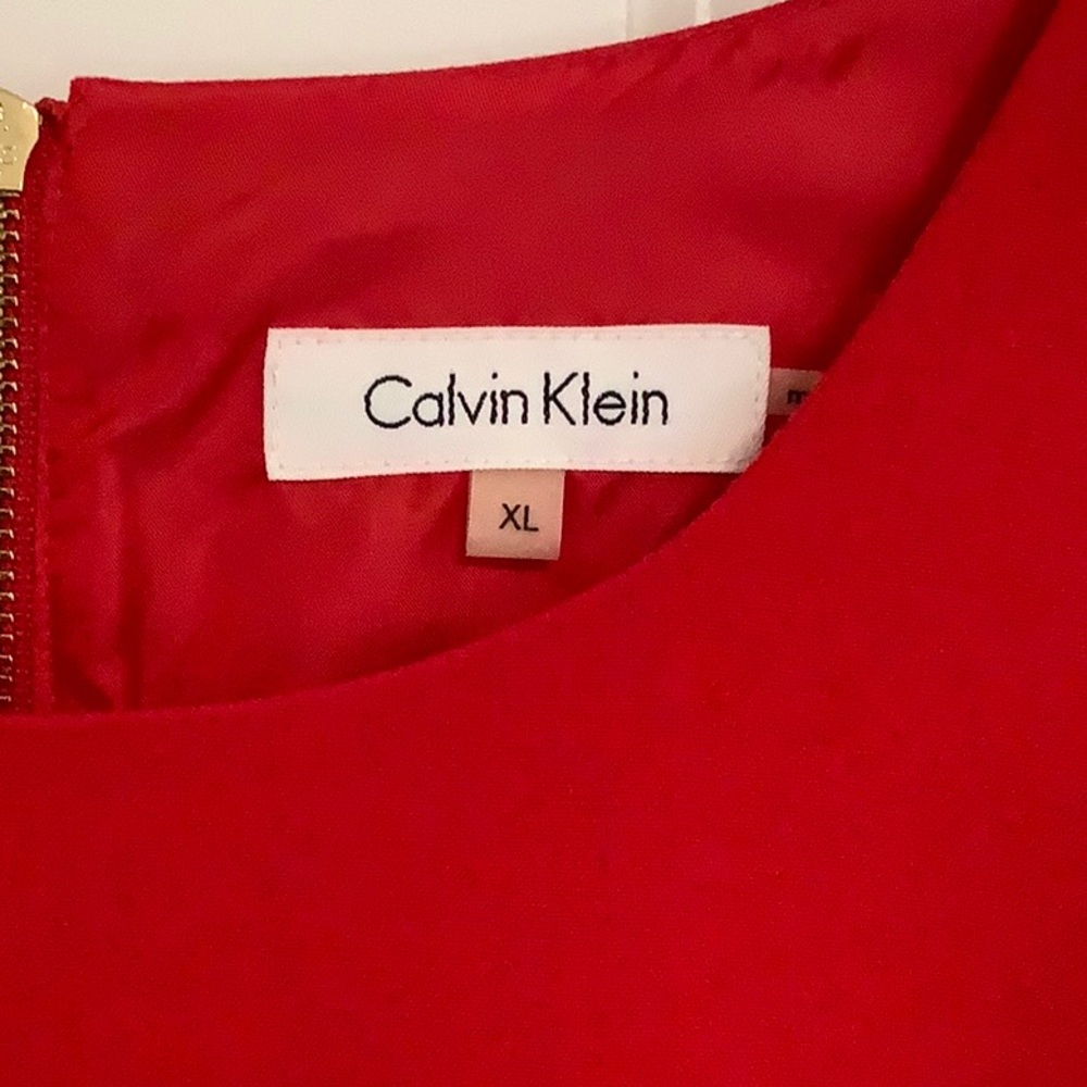 Calvin Klein Red Tunic Top - Picture 2 of 8